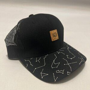 New TenTree Black Hat with Star Constellations Snap Back Mesh Trucker Style Cap